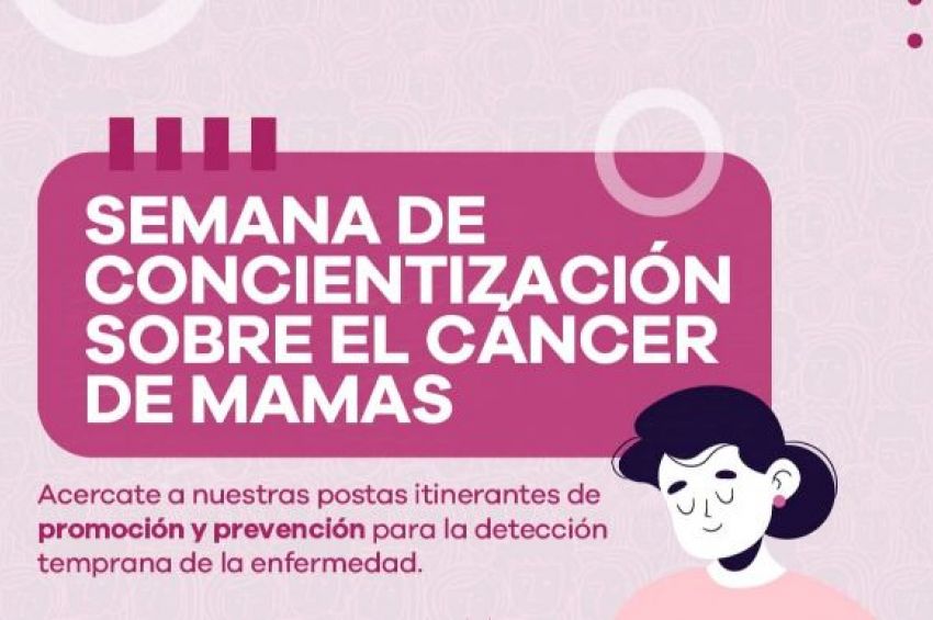 Nueva semana de concientización sobre el cáncer de mamas: postas de promoción y prevención